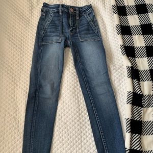 american eagle, next level stretch skinny jeans